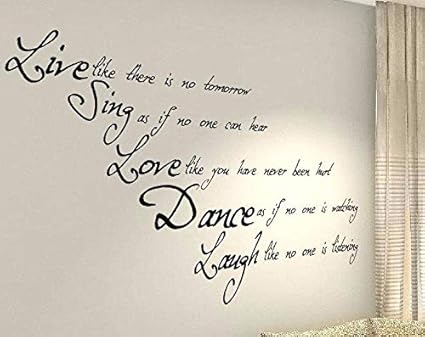 Adesivi Murali Frasi Danza Canta Ama Balla Ride Amazon It Fai Da Te