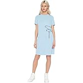 Armani Exchange Women's Drawstring Detail Tee Dress, Glacier, X-Small