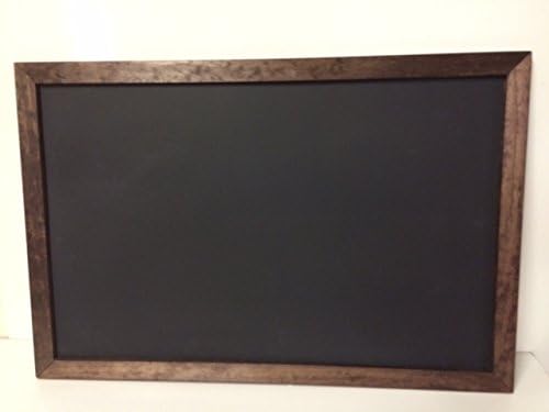 Menu Display Board 24 X 36 Black Chalkboard Hardwood Frame Dark Stain
