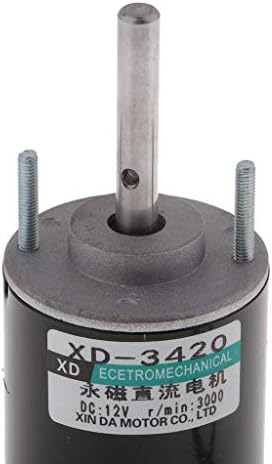 nouler Juler Mini 12V Cw/CCW Permanent Magnet Dc Motor Reversible Electric Gear Motor High Speed Low Noise for DIY Generator (Dc 12V 3000Rpm)