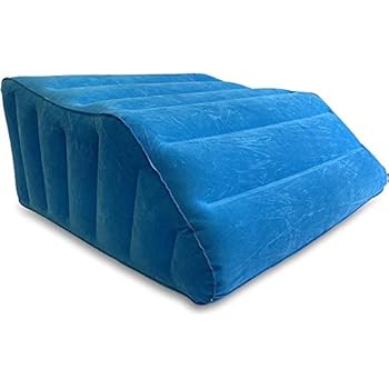 inflatable elevating pillow axis wedge comfort portable velour surface legs bed