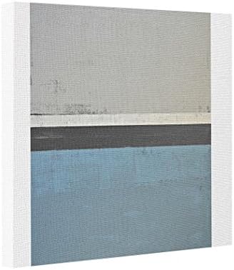 SMALL Poppy Abstract Art Canvas 'Open' Grey and Teal Abstract Art Canvas Print