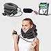 Maldora Cervical Neck Traction Device for Instant Neck Pain Relief ✮ Inflatable & Adjustable Neck Stretcher Pillow for Home Traction Spine Alignment (Grey) ✮ FDA Registered ✮ Bonus Sleep Mask