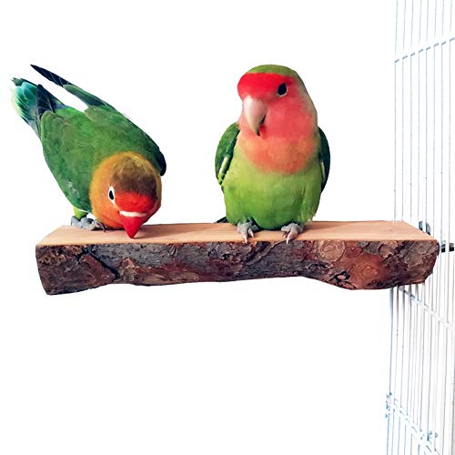 Bird Perch Stand, Parrot Birdcage Natural Stand, Pet Applewood Playstand for Gerbil Hamster Budgie Cockatiel Parrot Rat Parakeet, Bird Climbing Stairs for Conure Parakeet Budgie Cockatiels Lovebirds