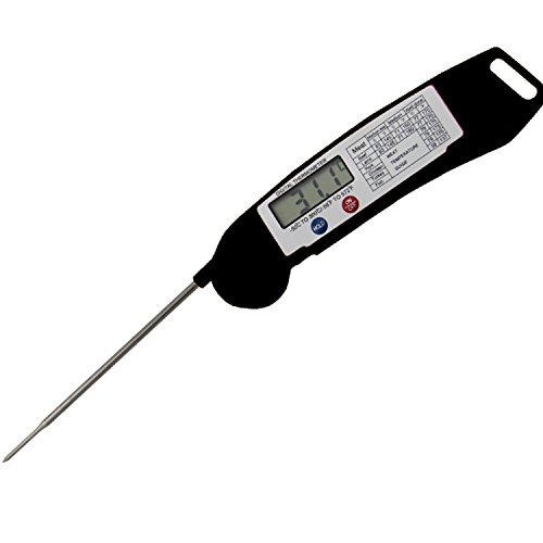 Glovion Ultra Fast & Accurate Digital Kitchen Food Meat Cooking Thermometer with Probe--[foldable, Fast ,Magnet & Auto On/off] (Black)