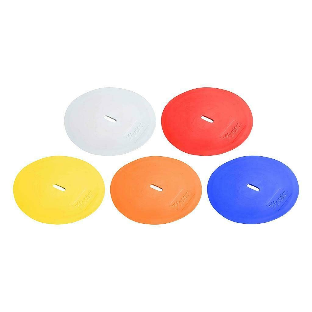 Precision Round Flat Marke Discs - Yellow/Orange/White/Red/Blue, 21 cm, K-REY-TR423