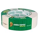 Duck Brand 394697 General Purpose Masking Tape, 1.41-Inch by 60-Yard, Single Roll, Beige