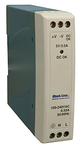 10W SlimLine DIN Rail Power Supply Supply, Single Phase, 85-264VAC/120-370VDC I/p, 12vDC o/p, 0.84A ,3 Year Warranty