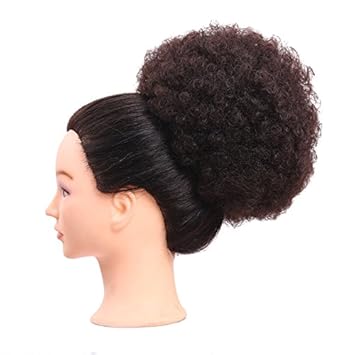 Afro Kinky Curly Fluffy Chignons Updo Hair Bun Synthetic Cozy Hair