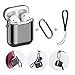REFLYING Upgrade Case Compatible for AirPods [1st and 2nd Gen], Soft TPU Plated Case Shockproof Protective Case Cover Compatible with AirPods & AirPods 2019 [Front LED Visible] - Black