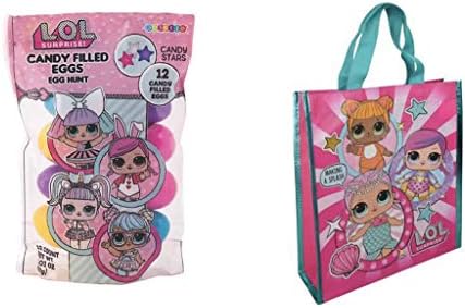 LOL Surprises Easter Eggs Pre Filled 12 Pack With Easter Egg Hunt Bag