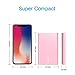8000mAh Power Bank Portable Charger, iXCC Aluminum High Speed Compact External Battery Pack Charger for iPhone, iPad, Samsung Galaxy and More - Pink