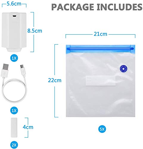 Veelink Lebensmittel Vakuumierer, Handheld Cordless Vakuumiergerät Versiegelung aufbewahren zum Sous-Vide-Kochen und zur… – Bild 7