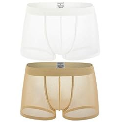 2 Pack Men Boxer Briefs Shorts Soft Underpants