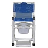 MJM International 118-3TW-DDA-SF-SQ-PAIL Standard Shower Chair with Drop Arms