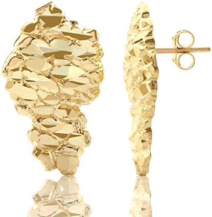 10K Yellow Gold Nugget Earrings
