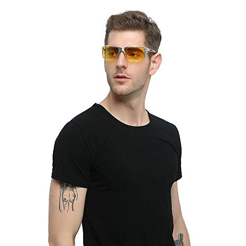 Soxick Night Driving Glasses, HD Vision Yellow Lens Polarized Anti Glare Fashion Sunglasses Men & Women - Thumbnail 3