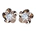 Fashion Plaza Use Cubic Zirconia Crystal Flower Stud Earring E47