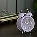 Loud Alarm Clock for Heavy Sleepers Bedrooms, Analog Alarm Clock, Small Alarm Clock, Retro Design for Kids, Battary Operation, 3 inch, Purple