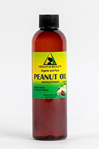 Peanut Oil Unrefined Organic Carrier Cold Pressed Virgin Raw Pure 4 oz