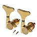1set of 2R2L Guitar Bass Tuner Machine Heads Tuning Pegs Gold (A1642)