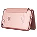 iPhone 8 Case,iPhone 7 Case, LONTECT Slim PU Leather Folio Flip Case with Card Slot & Clear Soft TPU Back Cover for Apple iPhone 8/iPhone 7 - Rose Gold