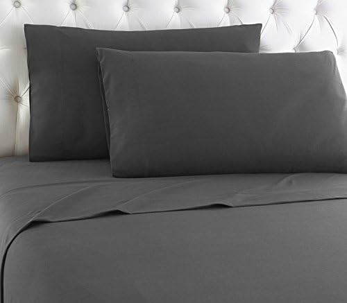 Angel Bedding - HIGHEST QUALITY 1800 Series Brushed Bedding Sheet Set - Wrinkle, Fade, - Hypoallergenic - Solid Dark Grey Full Sleeper Sofa Size