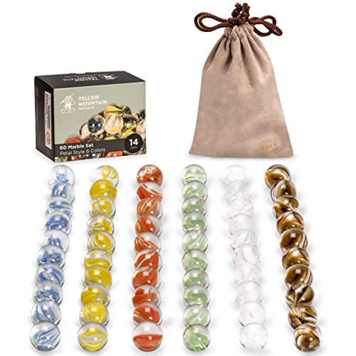 Yellow Mountain Imports 60 Pieces Translucent Chinese Checkers Glass