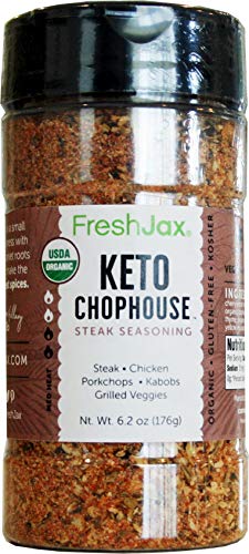 FreshJax Premium Gourmet Spices and Seasonings (Keto Chophouse: Organic Steak Seasoning) - Gift Box Included, Kosher…