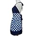 Pu-ai Plus Size Aprons Personalized Apron Lovely Cotton Retro Kitchen Cooking Aprons with Extra Ties & Pockets of Baking Apron(22×30 Inch)