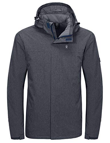 Little Donkey Andy Men's Waterproof Ski Snowboarding Jacket Windproof Warm Coat with Detachable Hood