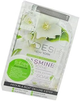 Pedicure Spa Set 4-in-1 Jasmine Salt Scrub Masque Massage Lotion It helps exfoliate, nourish, hydrate and moisturize the skin