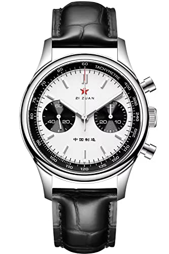 MUKEMAO Panda Pilot Chronograph 1963 Original ST1901 Movement Men Mechanical Watch Hand Winding Sapphire Wristwatch