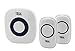 Liztek Portable Wireless Doorbell with 2 Remote Button and 1 Receiver Operating at 1000 feet Range with 52 Wireless door Chimes, Batteries Not Required for Receivers (White)