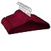 Zober Premium Quality Space Saving Luxurious Velvet Hangers Strong and Durable Hold Up to 10 Lbs - 360 Degree Chrome Swivel Hook - Ultra Thin Non Slip Suit Hangers, Royal Red/Burgundy - 50 Pack