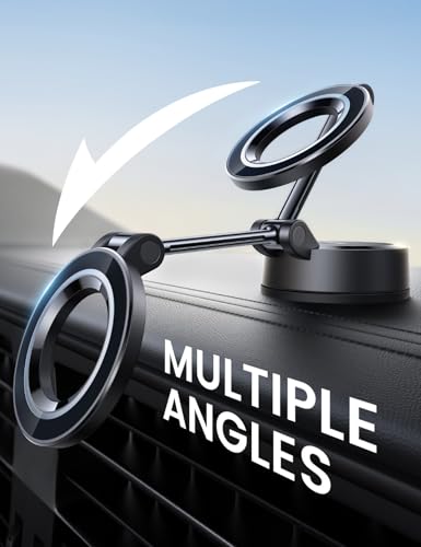 Lamicall Phone Mount for Car [70LBS Powerful Suction] for Magsafe Car Mount, 360° Adjustable Suction Cup Phone Mount Dashboard & Windshield for Truck for iPhone 17 All Smartphone