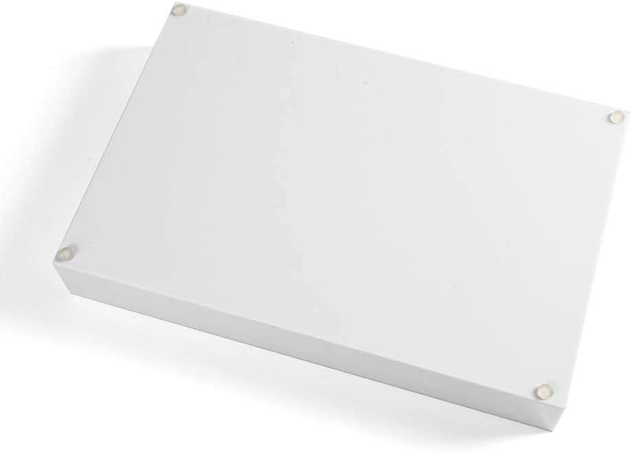 Sooyee White Acrylic Tray - 16" x 12" Acrylic Tray for Coffee Table, Breakfast, Tea, Food, Butler - Decorative Display, Countertop, Kitchen, Vanity Serve Tray with Handles: Kitchen & Dining