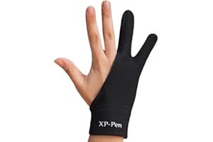 XP-Pen Tech AC01 Artist Glove Lycra Glove for Drawing Tablet Display LED Light Box Free Size（Black）