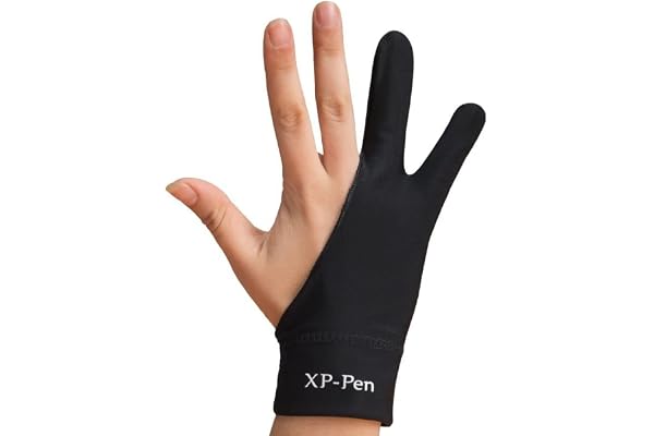 XP-Pen Tech AC01 Artist Glove Lycra Glove for Drawing Tablet Display LED Light Box Free Size（Black）