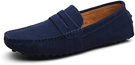Men's Minimalism Moccasins Lightweight Casual Loafers Soft Sole Driving Shoes Suede Flats Boat Shoes Size 5.5-11.5