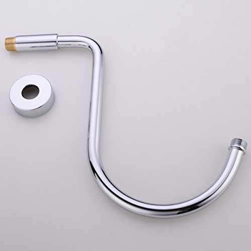 HANEBATH Brass GOOSENECK Extension Shower Arm with Flange, Polished