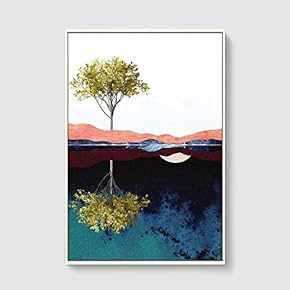 Framed Home Artwork Nordic Style Abstract Color for...