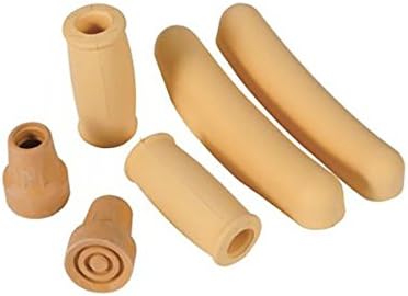 Orsini Crutch Replacement Part Kit, Tan (Includes Handgrips, Underarm Pads and Tips)