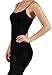 Four-Pack of Basic Spaghetti Strap Cami Cotton Tank Top (Large, Black/Black/Black/Black)