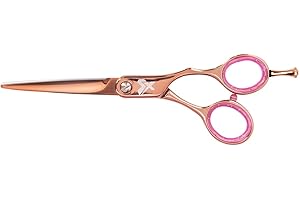 Cricket Shear Xpressions 5.75" Professional Hair Cutting Scissors - Barber Scissors, Japanese Stainless Steel, Comfort Silencer, Ideal for Stylists and Home Use, Hey Rosie - Rose Gold