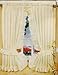 BONE BEIGE RUFFLED PRISCILLA FABRIC WINDOW CURTAIN
