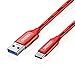 USB Type C Cable, CHOETECH USB C to USB 3.0 (3-Pack 6.6ft x 2, 3.3ft x 1) Charging Cable Nylon Braided for Samsung Galaxy Note 8,Galaxy S8 S8 Plus,Nintendo Switch, Nokia 8,LG G5 G6 V20, HTC 10,HTC U11