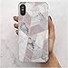 iPhone X Case,iPhone XS Case,Geometric Grey Marble,LUMARKE Slim-Fit TPU Clear Bumper Flexible Rubber Silicone Rugged Thin Protective Phone Case Cover for iPhone X/iPhone XS