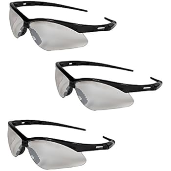 Jackson Safety V30 25685 Nemesis Safety Glasses 3000357 (3 Pair) (Black Frame with Indoor/Outdoor Lens)