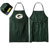 NFL GREEN BAY PACKERS BARBEQUE APRON AND CHEFS HAT SET